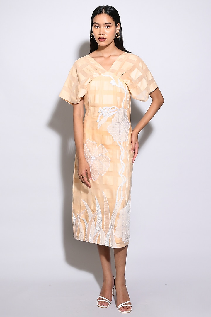 Beige Silk Dress by Itara An Another