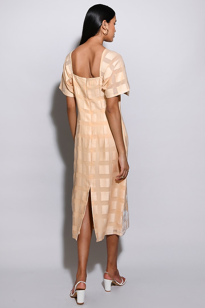 Beige Silk Summer Dress by Itara An Another at Pernia's Pop Up Shop