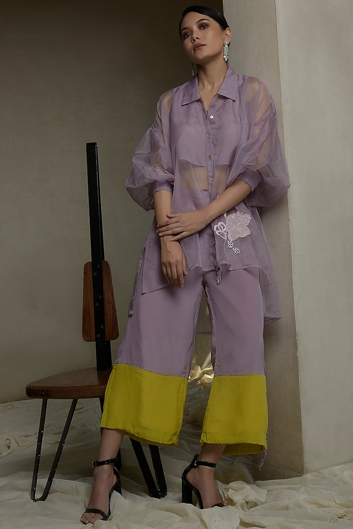 Lilac Embroidered Co-Ord Set by Itara An Another at Pernia's Pop Up Shop