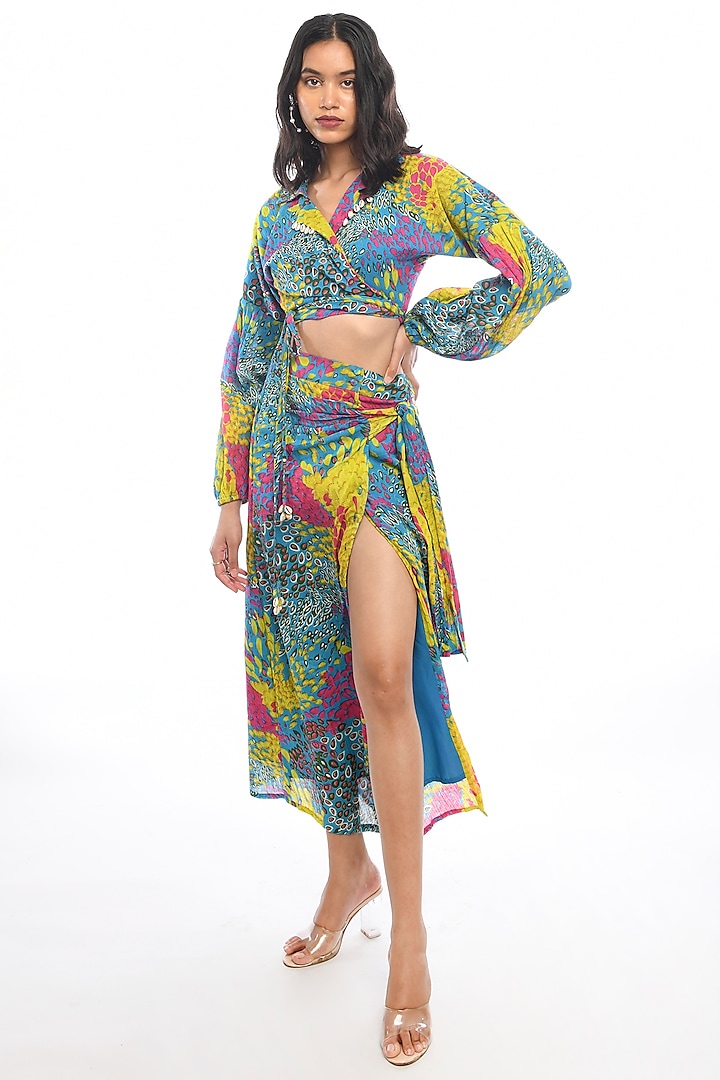 Multi-Colored Printed Skirt Set by Itara An Another
