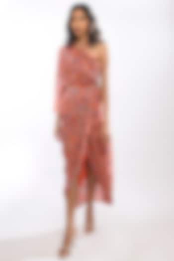 Orange Embellished Skirt Set by Itara An Another at Pernia's Pop Up Shop