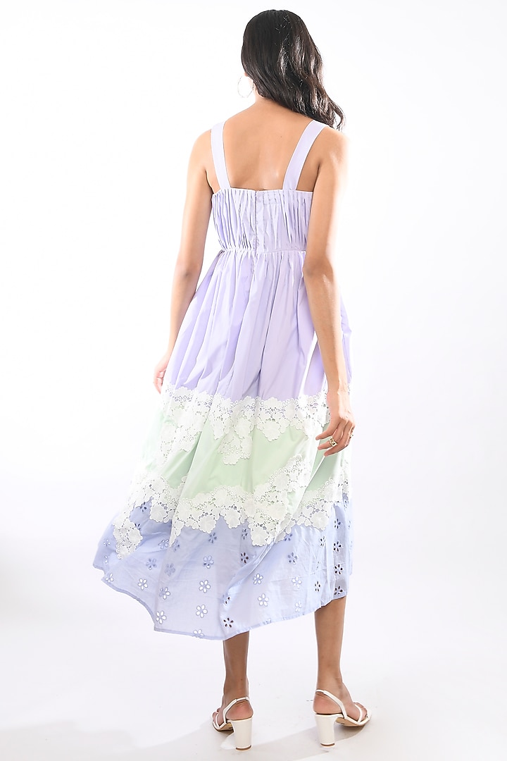 Lilac Cotton Midi Vacation Dress by Itara An Another at Pernia's Pop Up Shop