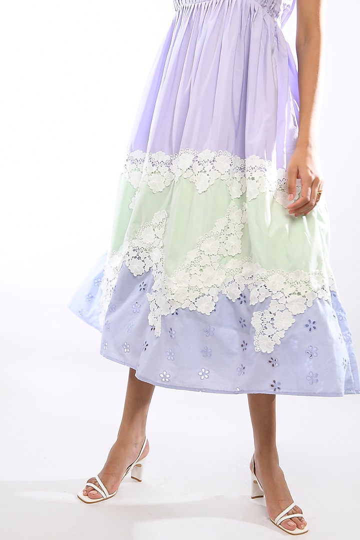 Lilac Cotton Midi Vacation Dress by Itara An Another at Pernia's Pop Up Shop