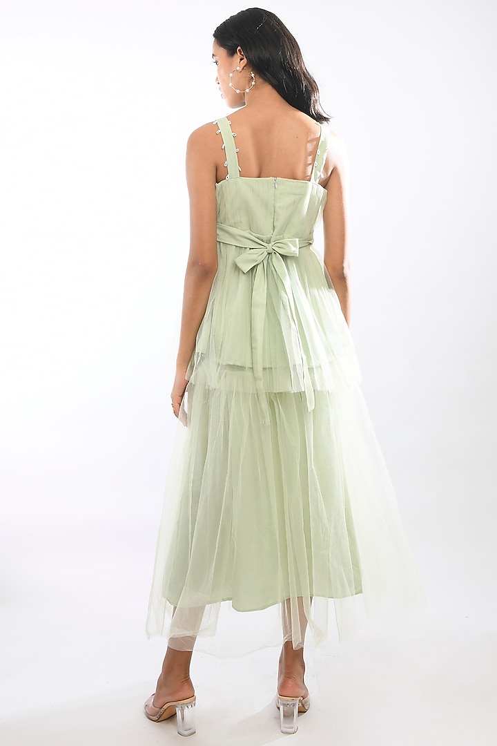 Mint Green Net Skirt Set by Itara An Another at Pernia's Pop Up Shop