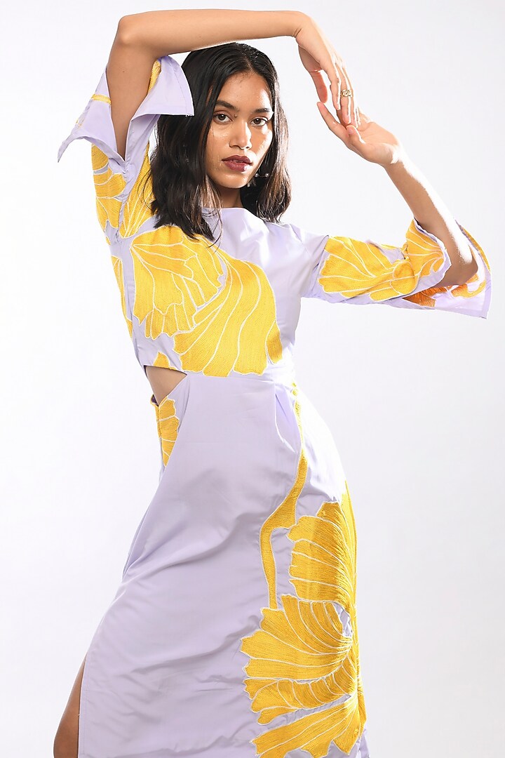 Lilac Embroidered Summer Dress by Itara An Another at Pernia's Pop Up Shop
