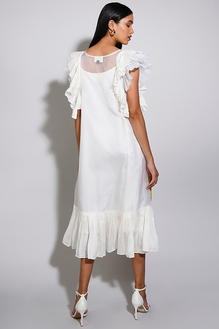 White Organza Vacation Dress by Itara An Another at Pernia's Pop Up Shop