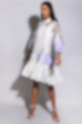 White & Lilac Organza Dress by Itara An Another
