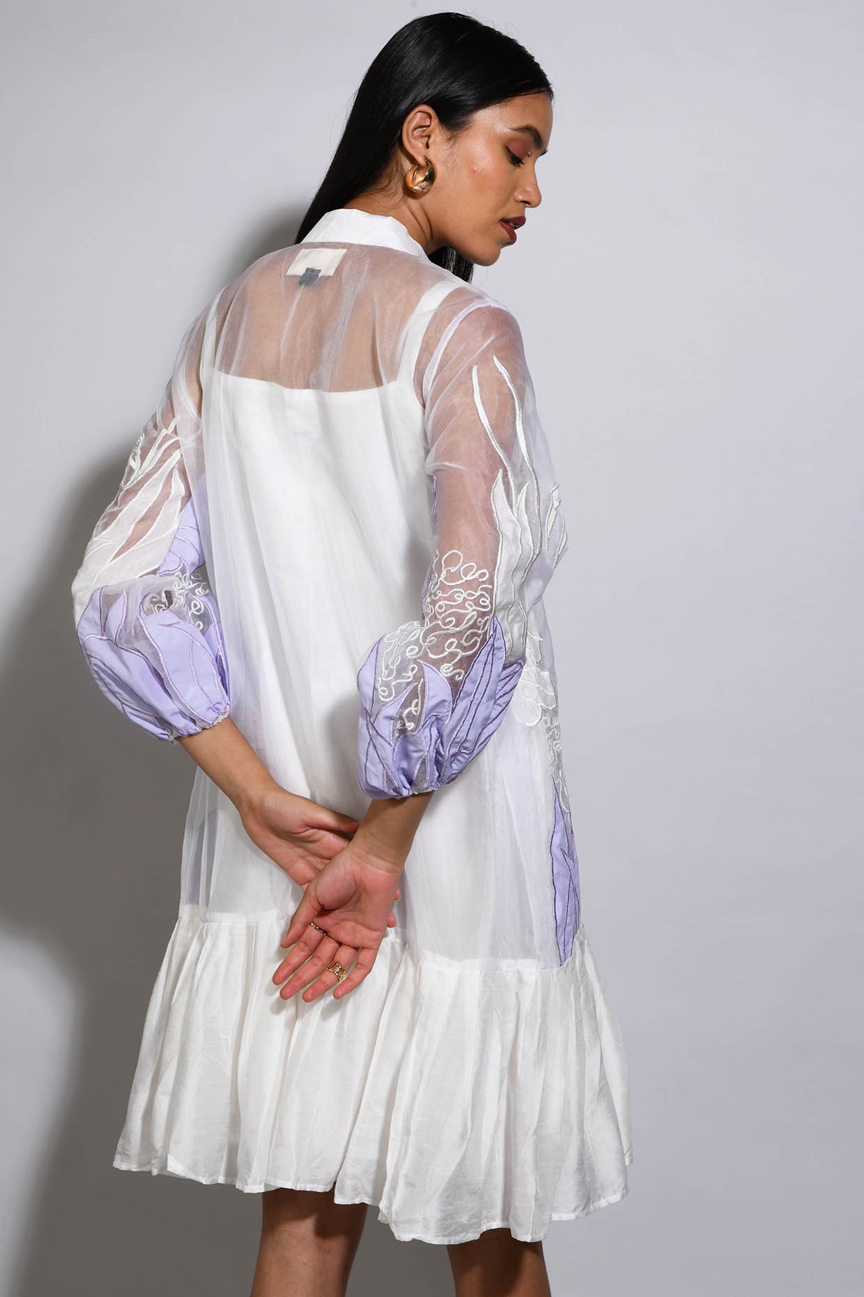 lilac organza dress