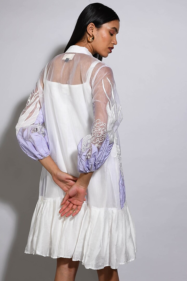 White & Lilac Organza Summer Dress by Itara An Another at Pernia's Pop Up Shop