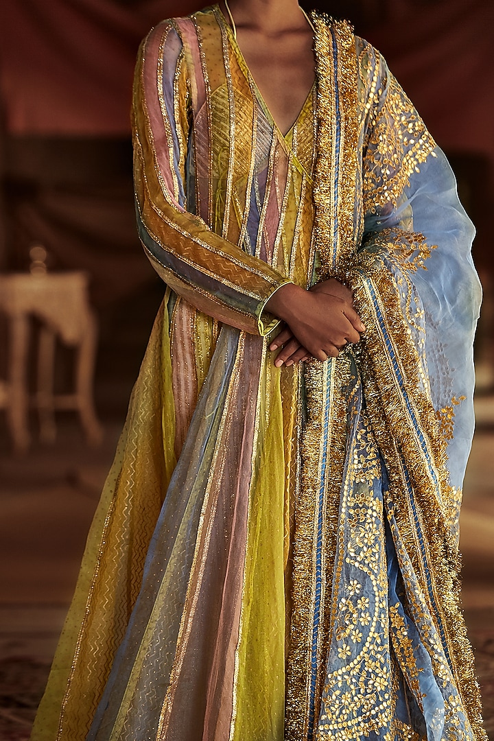 ANVITHA RAYON ANGARAKHA KURTA SET WITH DUPATTA