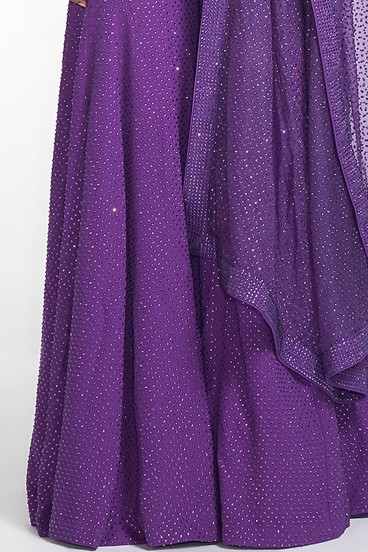 Cadmium Violet Embroidered Jumpsuit With Dupatta by ITRH at Pernia's Pop Up Shop