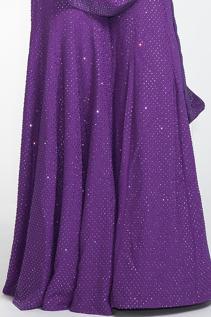 Cadmium Violet Jumpsuit With Dupatta by ITRH at Pernia's Pop Up Shop