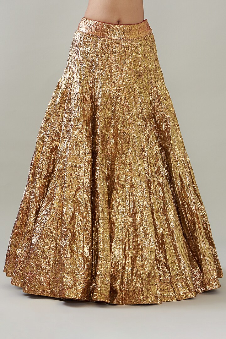 Gold Lampi Bridal Lehenga Set by ITRH at Pernia's Pop Up Shop