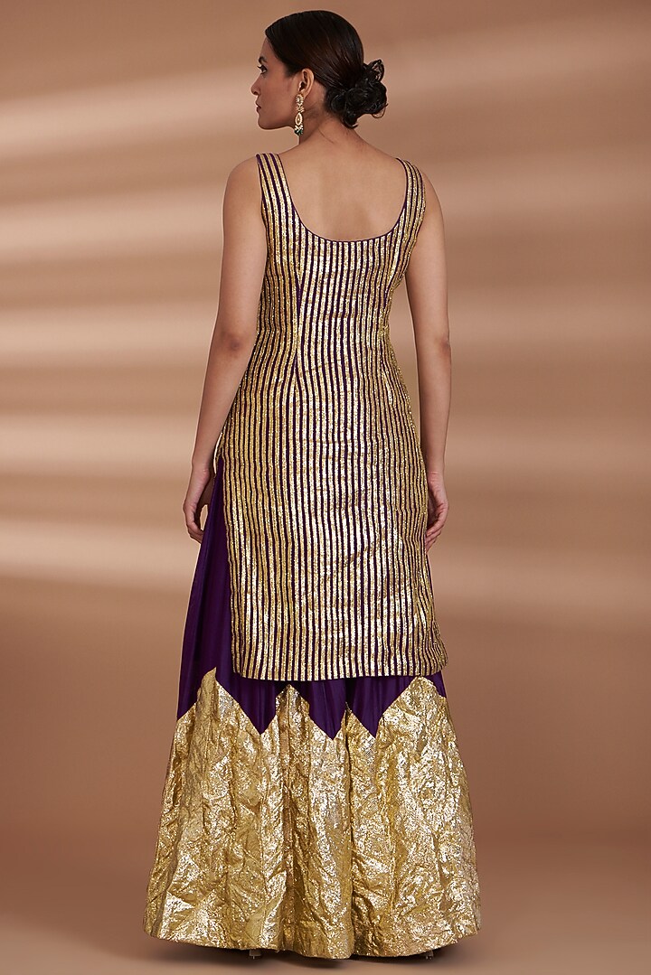Purple Lampi Bridal Sharara Set by ITRH at Pernia's Pop Up Shop