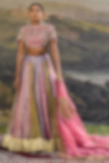 Multi-Colored Tissue Gota Work Bridal Lehenga Set by ITRH at Pernia's Pop Up Shop