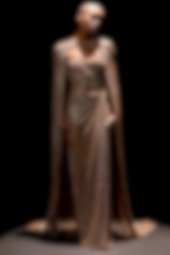 Nude Net Draped Corseted Bridal Gown by ITRH at Pernia's Pop Up Shop