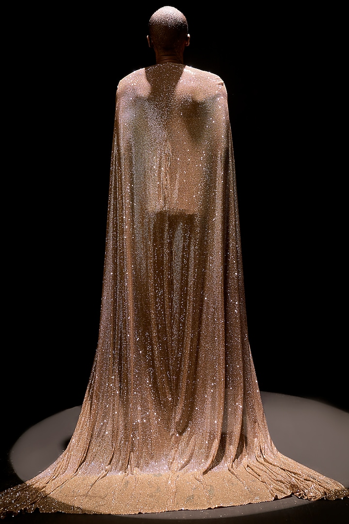 Nude Net Draped Corseted Bridal Gown by ITRH at Pernia's Pop Up Shop