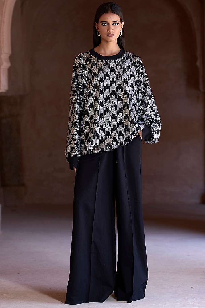 Black & Silver Roma Co-Ord Set by ITRH at Pernia's Pop Up Shop