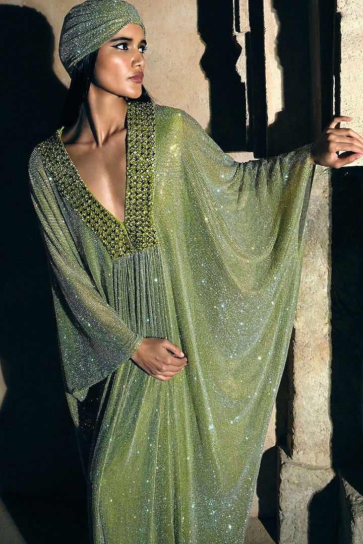 Mint green kaftan set main image 1