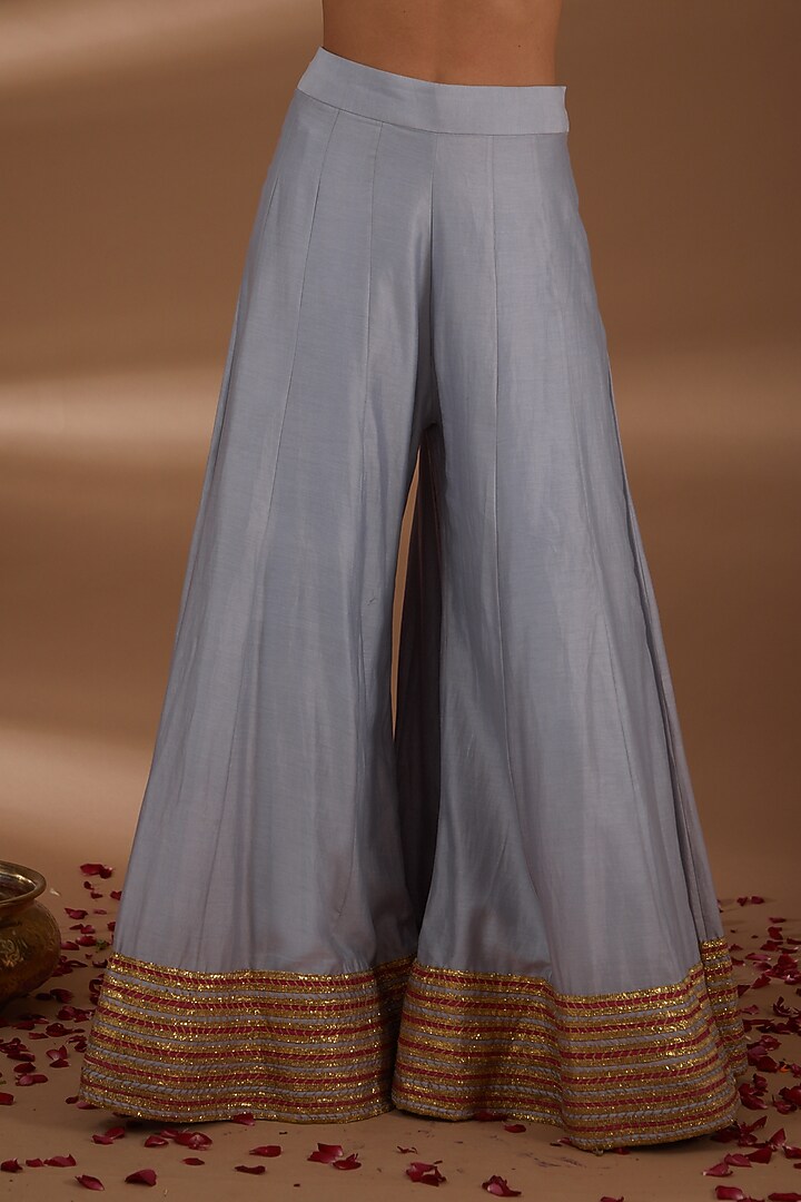Lilac Striped Sharara Set by ITRH at Pernia's Pop Up Shop