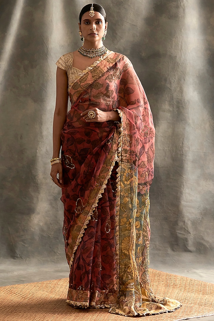 Multi Coloured Embroidered Saree by ITRH