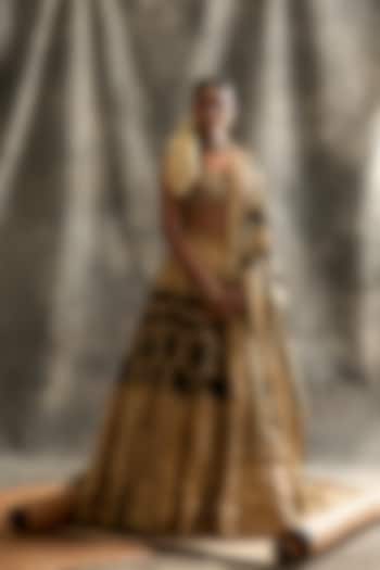 Black Organza Bridal Lehenga Set by ITRH at Pernia's Pop Up Shop