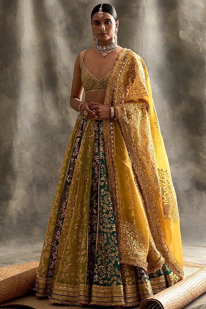 Multi Colored Embroidered Lehenga Set by ITRH