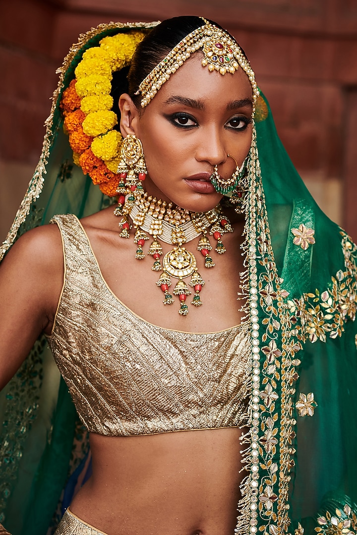 Silver Lampi Gota Bridal Lehenga Set by ITRH at Pernia's Pop Up Shop