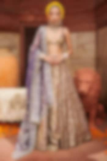 Purple Lampi Gota Bridal Lehenga Set by ITRH at Pernia's Pop Up Shop