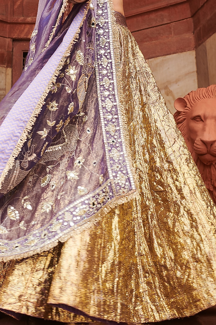 Purple Lampi Gota Bridal Lehenga Set by ITRH at Pernia's Pop Up Shop