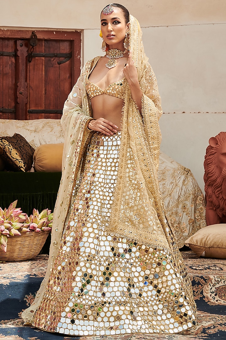 Gold Lampi Gota Lehenga Set by ITRH