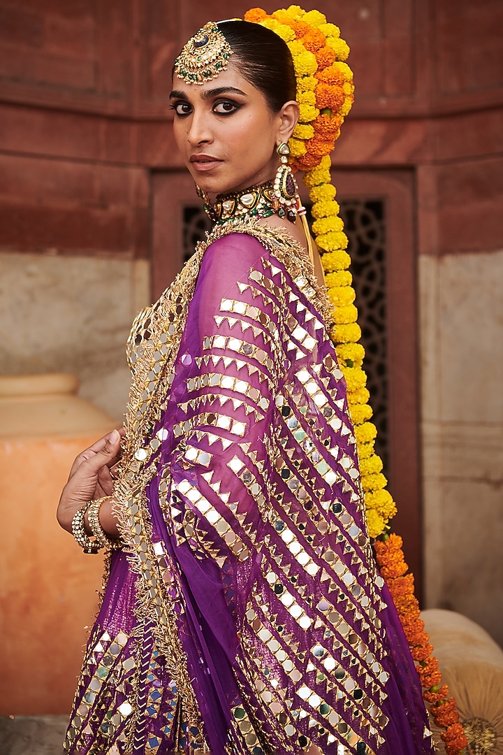 Silver & Gold Lampi Gota Bridal Lehenga Set by ITRH at Pernia's Pop Up Shop
