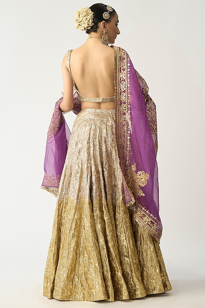 Silver Gold Lampi Bridal Lehenga Set by ITRH at Pernia's Pop Up Shop