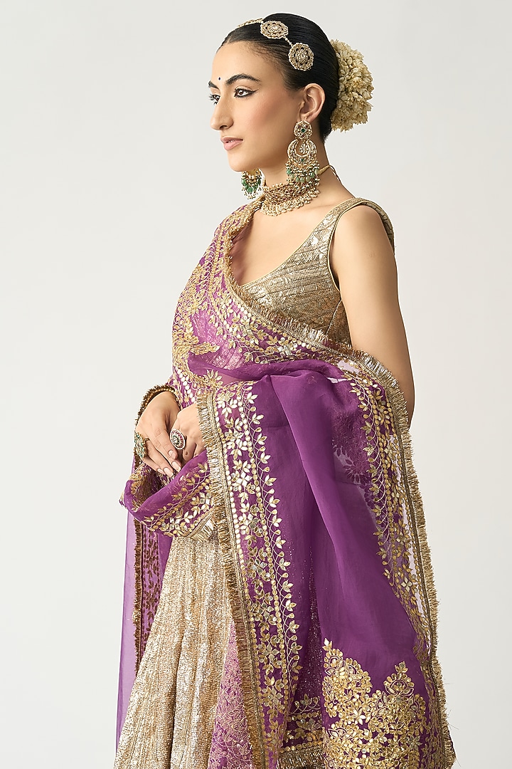 Silver Gold Lampi Bridal Lehenga Set by ITRH at Pernia's Pop Up Shop