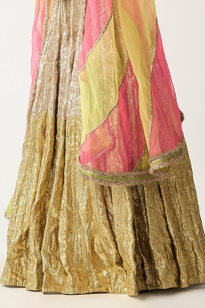 Silver Gold Bridal Lehenga Set in Lampi by ITRH at Pernia's Pop Up Shop