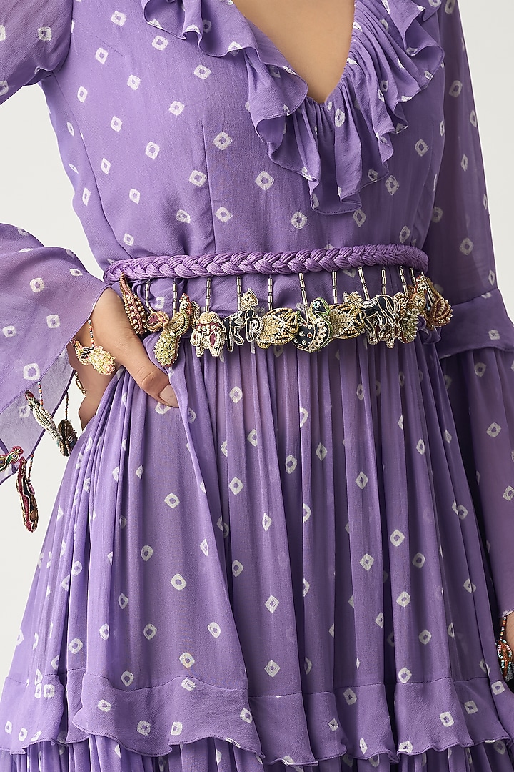 Lilac Nylon Braided Necklace by ITRH at Pernia's Pop Up Shop