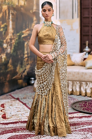 white christmas dresses Plain gopi dress with resham border for girls – Vrindavan Bazaar