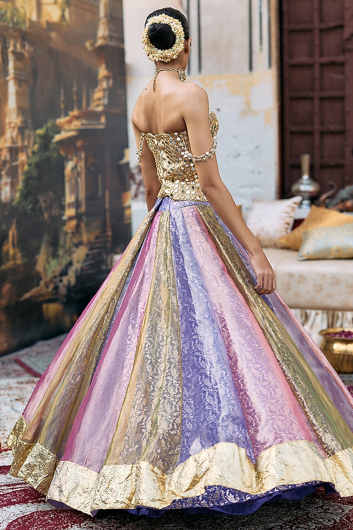 Multi-Colored Tissue Gota Bridal Lehenga Set by ITRH at Pernia's Pop Up Shop