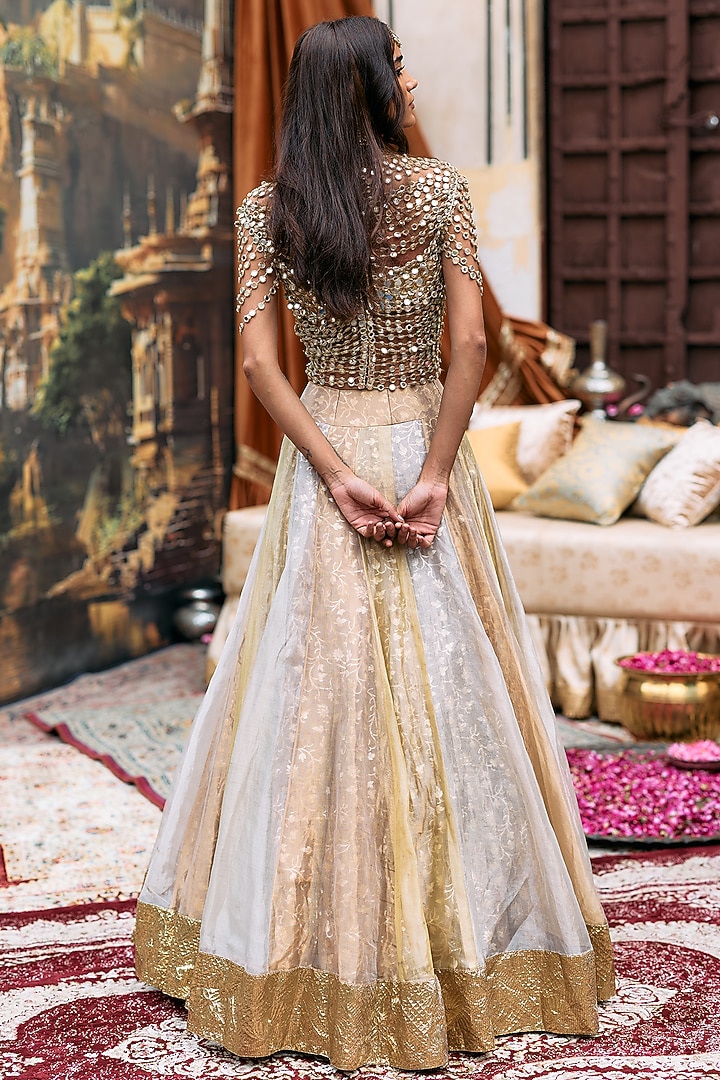 Multi-Colored Tissue Gota Bridal Lehenga Set by ITRH at Pernia's Pop Up Shop
