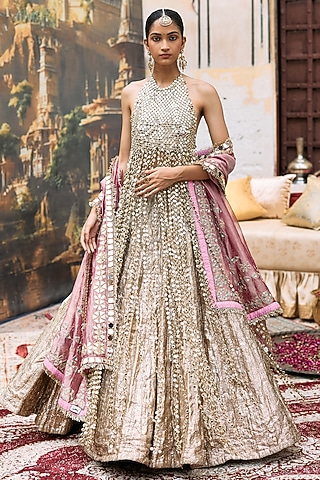 Silver Net Lampi Lehenga Set by ITRH