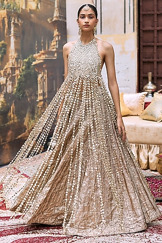 Silver Net Lampi Lehenga Set by ITRH