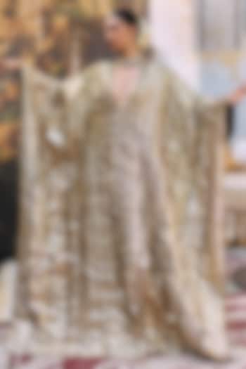 Gold Crepe & Gota Kaftan by ITRH at Pernia's Pop Up Shop
