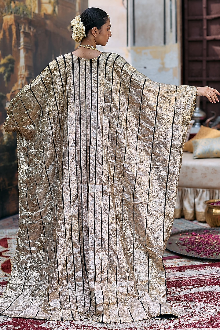 Gold Crepe & Gota Kaftan by ITRH at Pernia's Pop Up Shop