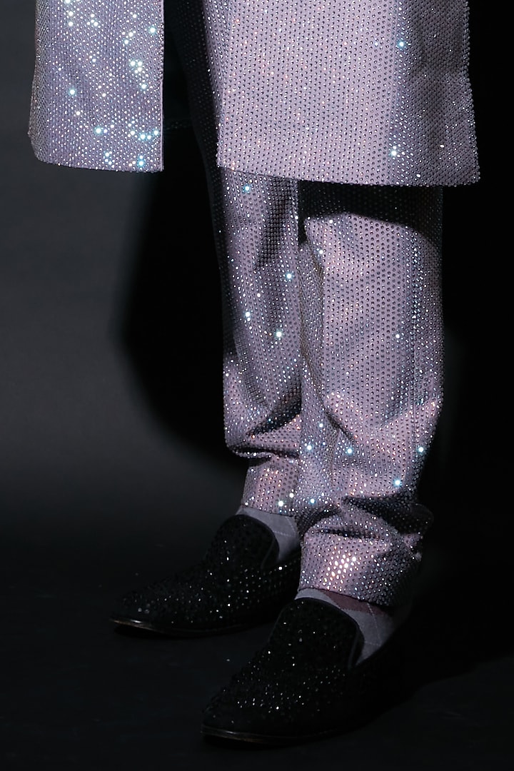 Peri Roma Crystal Embellished Open Groom Sherwani Set by ITRH Men at Pernia's Pop Up Shop