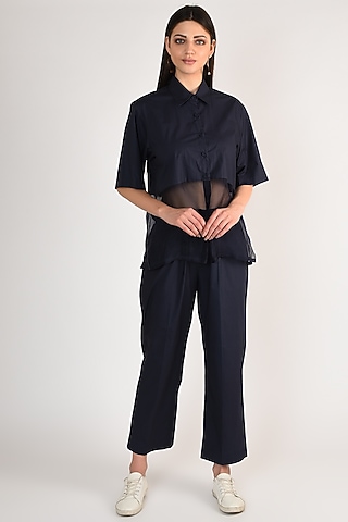 Midnight Blue Pant Set by ITUVANA