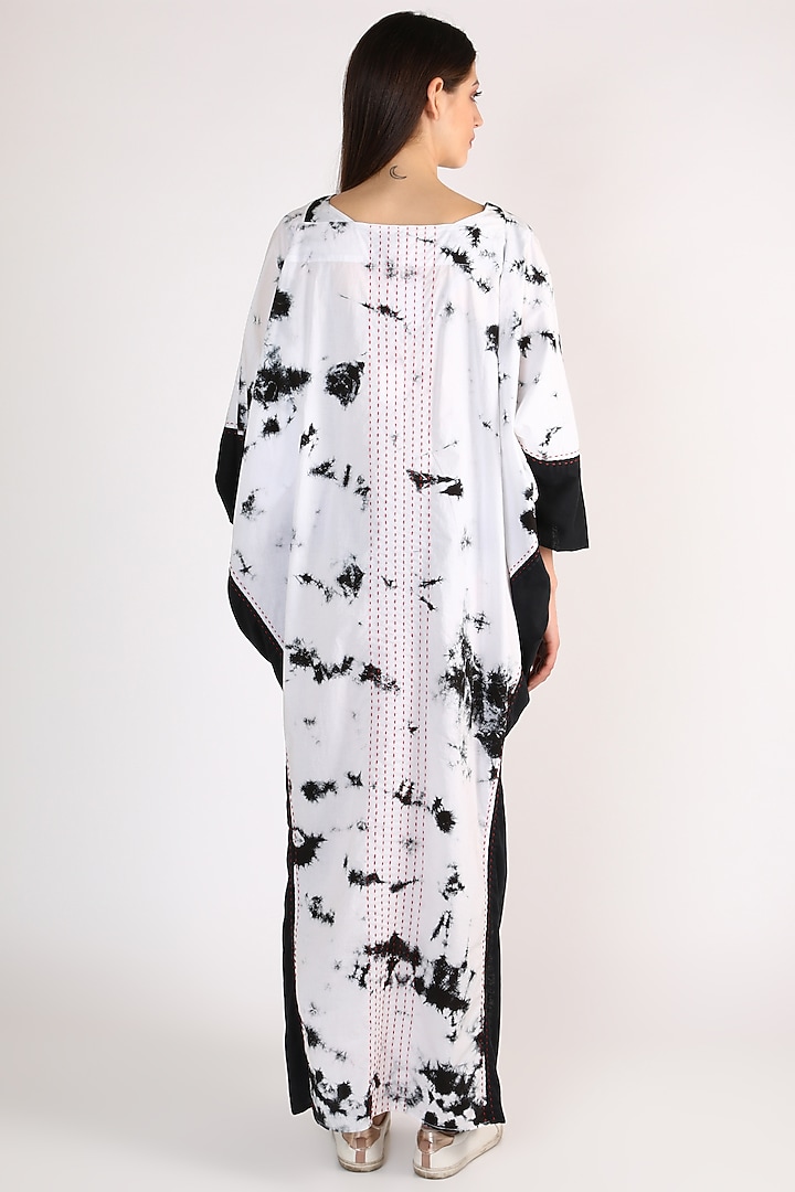 Black Cotton Tie-Dye Kaftan by ITUVANA at Pernia's Pop Up Shop