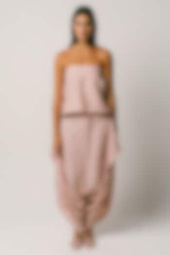 Dusty Pink Linen Pant Set by ITUVANA at Pernia's Pop Up Shop