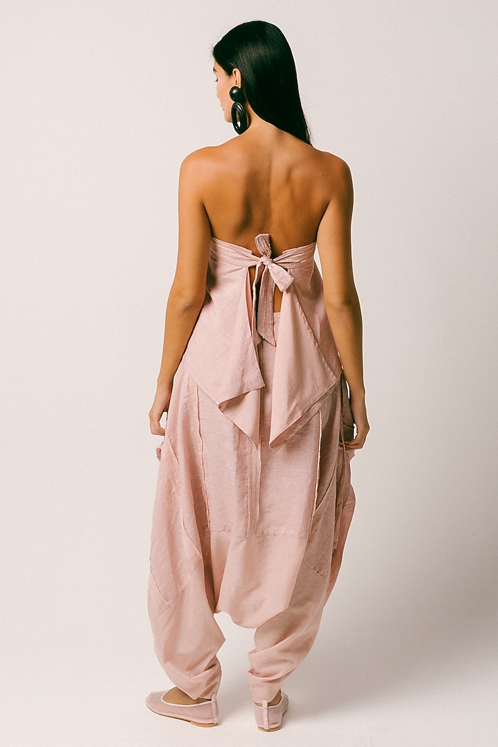 Dusty Pink Linen Pant Set by ITUVANA at Pernia's Pop Up Shop