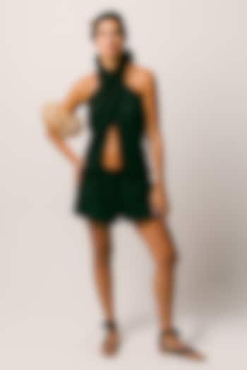Black Cambric Cotton Co-Ord Set by ITUVANA at Pernia's Pop Up Shop