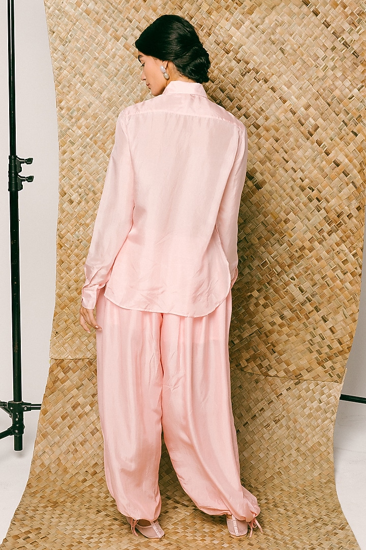 Pink Habutai Silk Co-Ord Set by ITUVANA at Pernia's Pop Up Shop